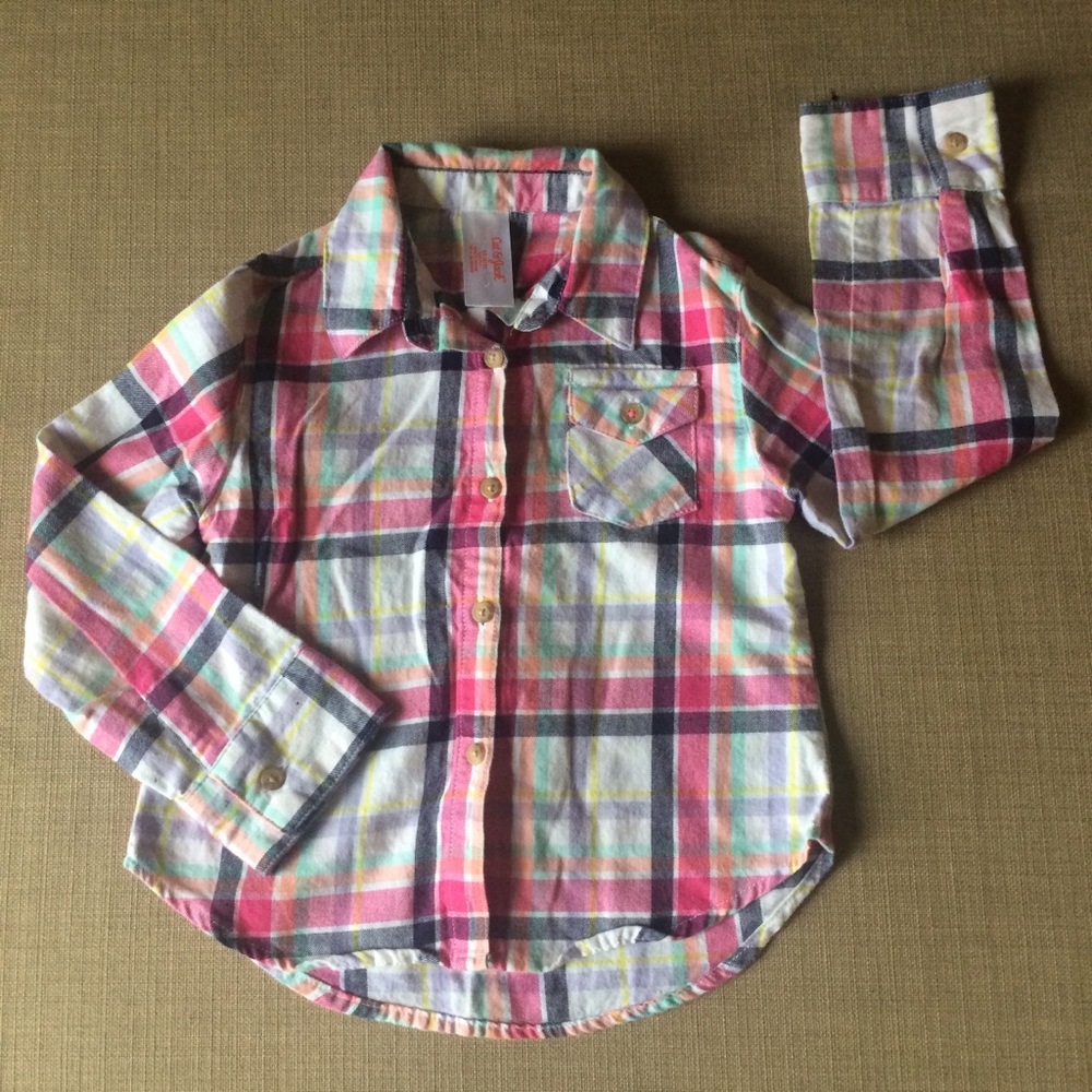 Cat & Jack Girl’s Long Sleeve Button Up Shirt